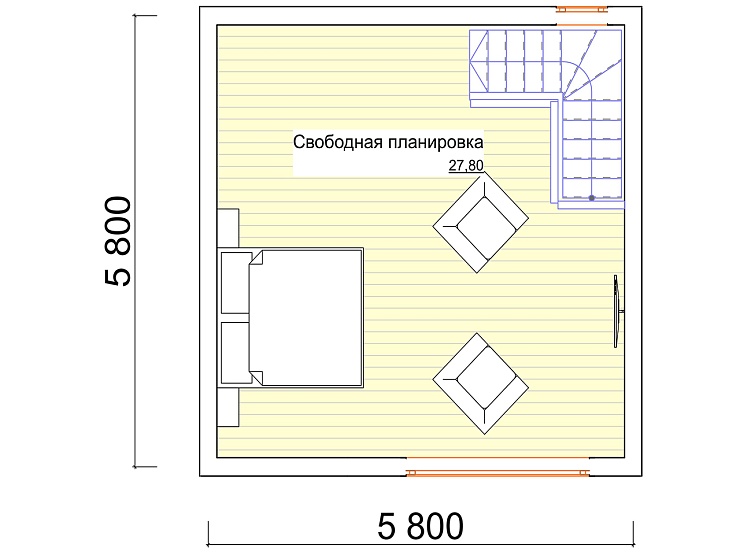 Проект каркасного дома DKDOM 20-83