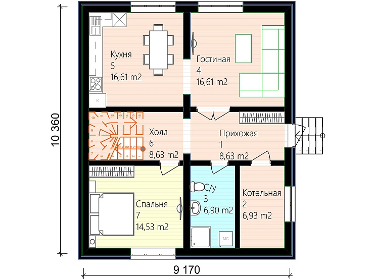 Проект комбинированного дома DKDOM 18-154