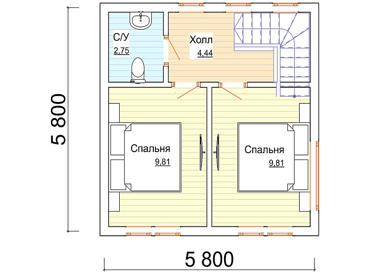 Проект каркасного дома DKDOM 20-76